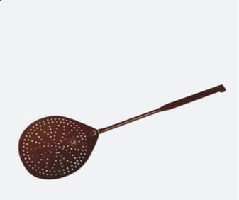 Antique Copper Skimmer Slotted Strainer Ladle Long 20.5" Handle