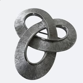 Vintage Crown Trifari Silver-Tone Knot Brooch Pin Double Knot: Size: 2 inches/ cm. Provenance: From Philadelphia PA collector. We can offer Affordable, Reliable packing and shipping to all over the world for most items, generally save 10% than UPS store or more,