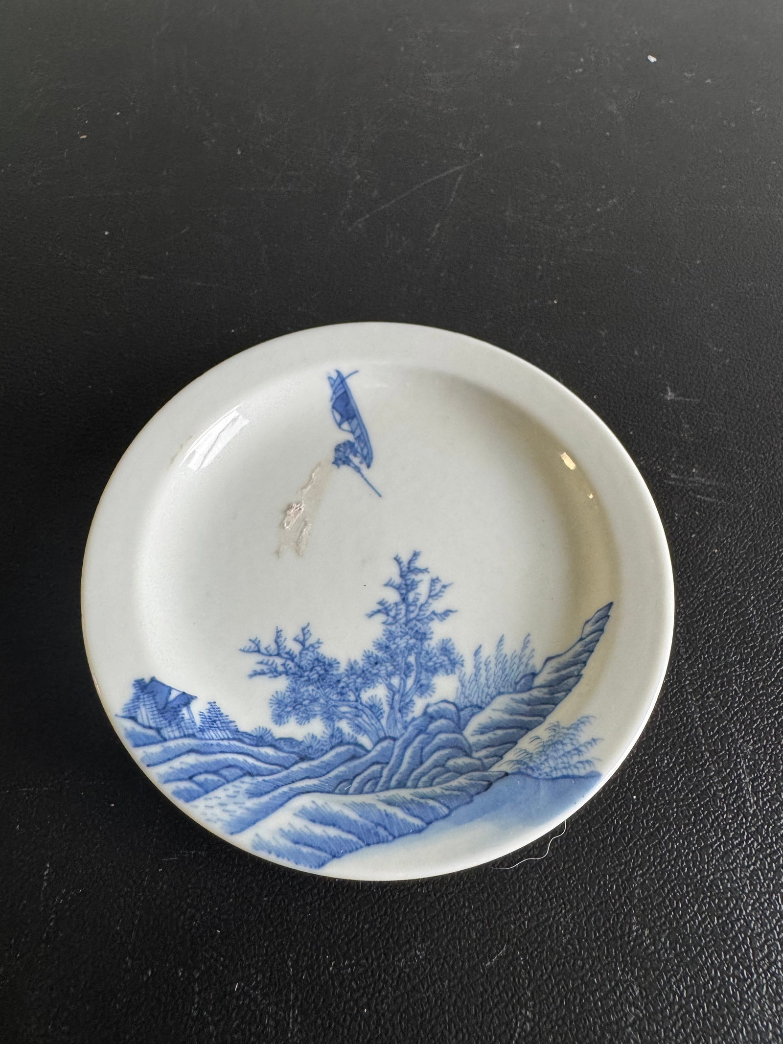 Chinese Blue And White Porcelain China Landscape Plate Mark: Size: 3.9 inches/ 10 cm. Provenance: From Bear DE collector. We can offer Affordable, Reliable packing and shipping to all over the world for most items, generally save 10% than UPS store or more, fee