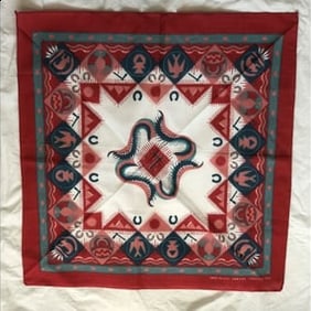 Vintage Bandana Southwest Bear Feathers Eagles USA