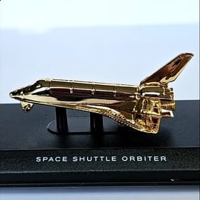 Smithsonian Gold Space Shuttle Orbiter in Collector's Case Miniature Model 1646