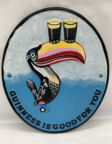 Guinness toucan heavy cast wall plaque