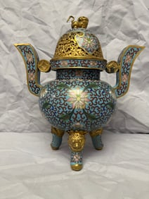 Chinese cloisonne incense burner
