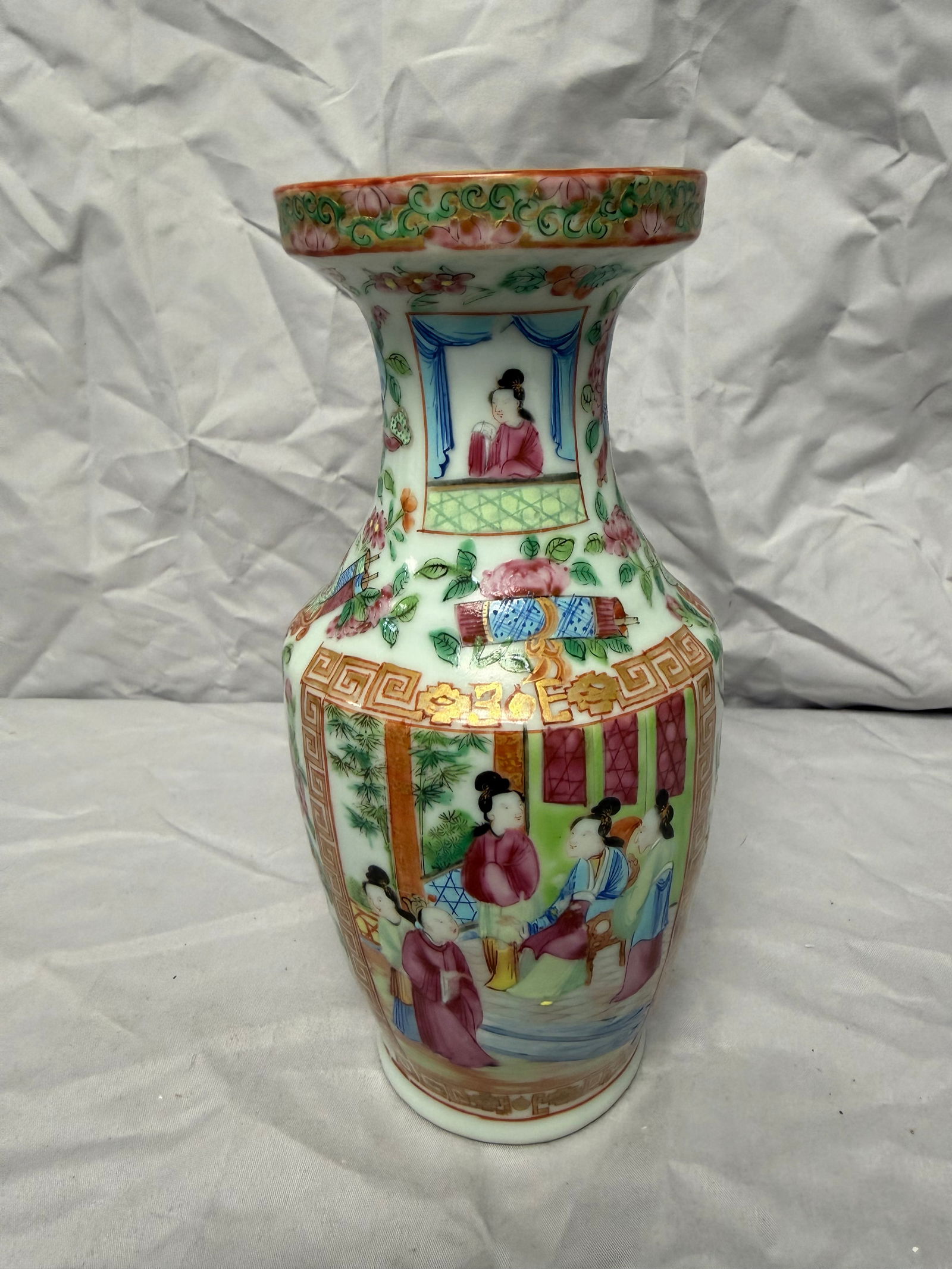 Chinese Enameled Famille Rose Porcelain Vase (1 of 5)