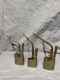 Set Of 3 Chinese Antique Copper pipes