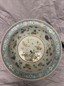 Chinese Enameled Famille Rose Large Size China Bowl