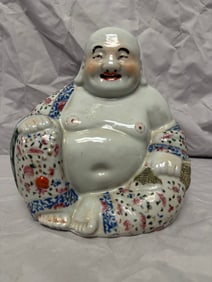 Chinese Famille Rose Porcelain Buddha China Characters Mark