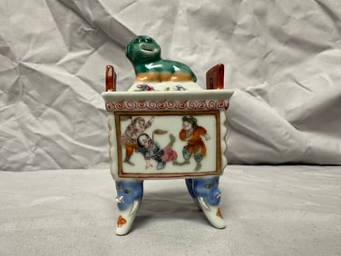Chinese Famille Rose Porcelain incense burner