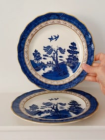 2 x Booths Real Old Willow Majestic Collection Salad Plates