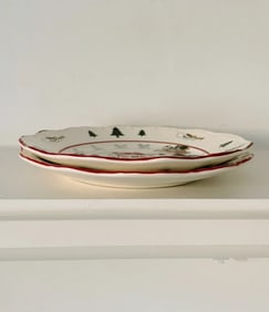 2 x Masons Christmas Village Salad / Side Plates