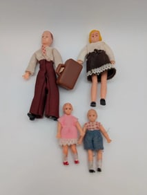 Vintage Family Dolls Set with Accessories X 4