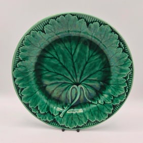 Antique Wedgwood Majolica cabbage leaf plate