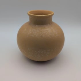 Poole Pottery Calypso Range Yellow Speckled Globular Vase