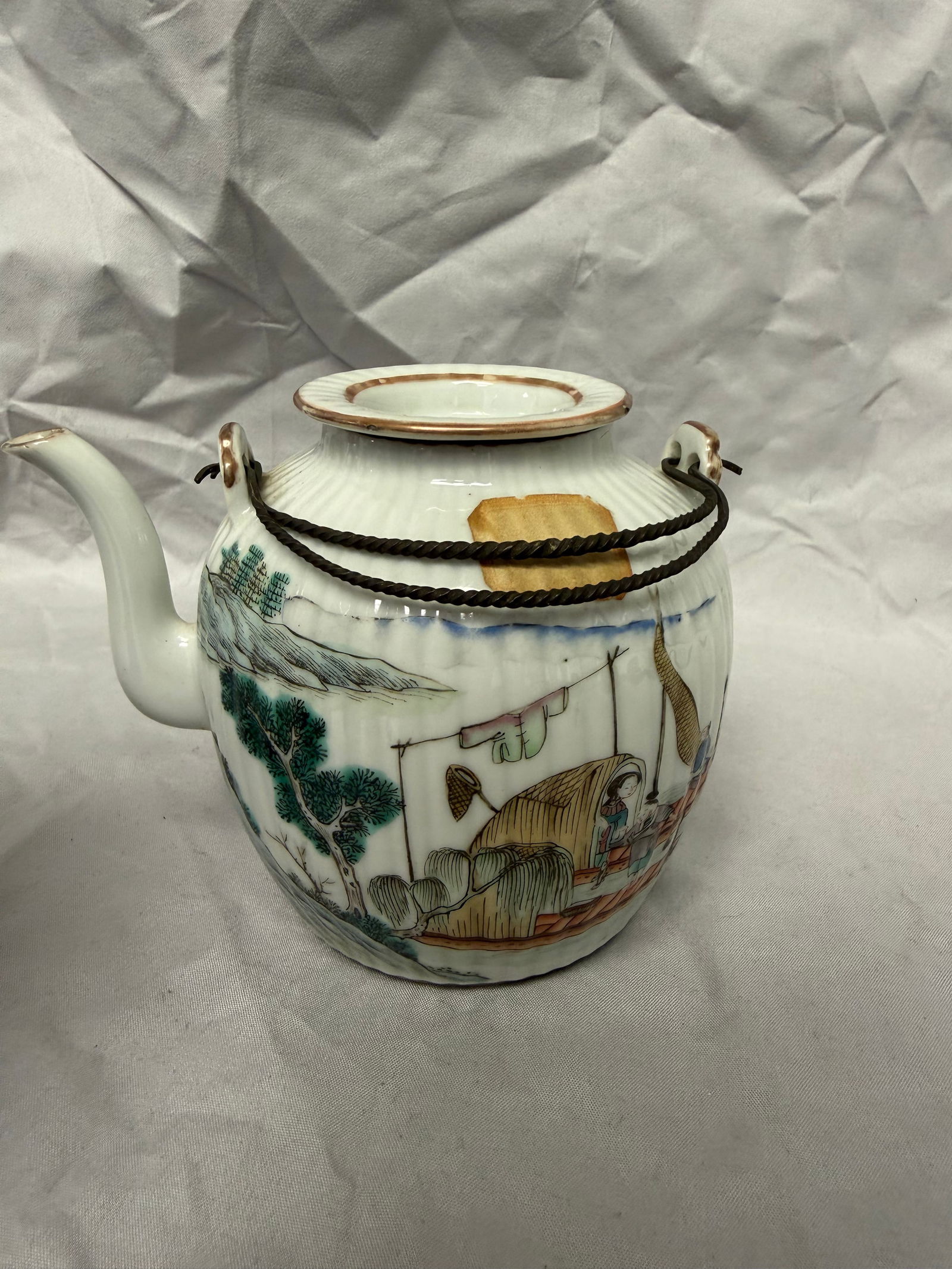 Chinese Enameled Famille Rose Porcelain Teapot (1 of 11)