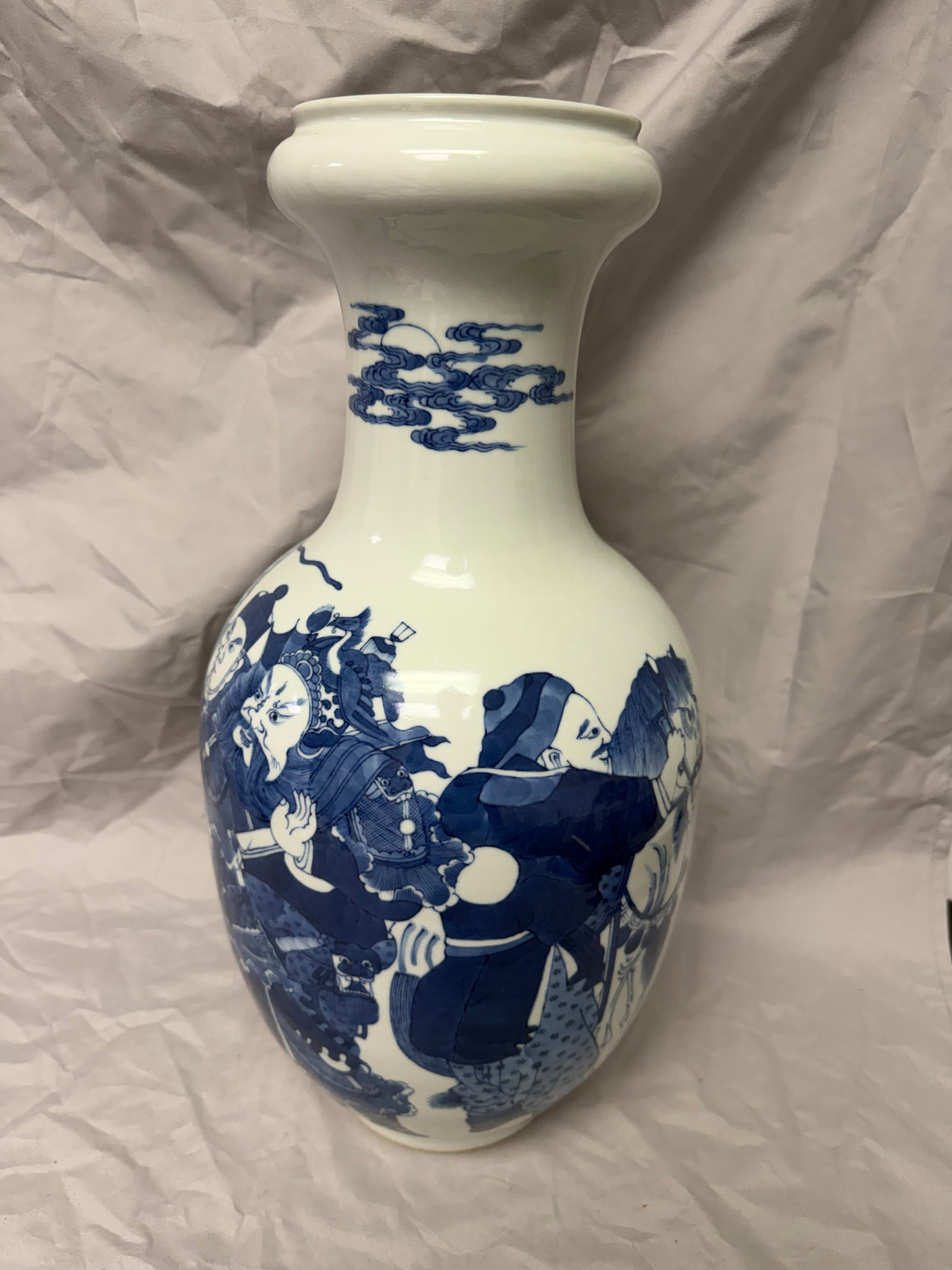 Chinese Blue And White Large Figure Scene Porcelain Vase (1 of 8)