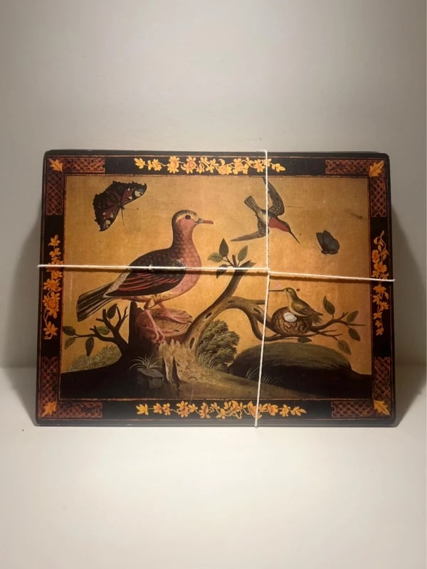 placemats vintage Samuel Dixon's "Foreign & Domestick Birds" (1 of 1)
