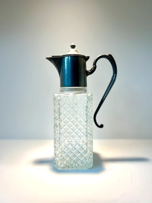 vintage cut crystal glass jug decanter (1 of 2)