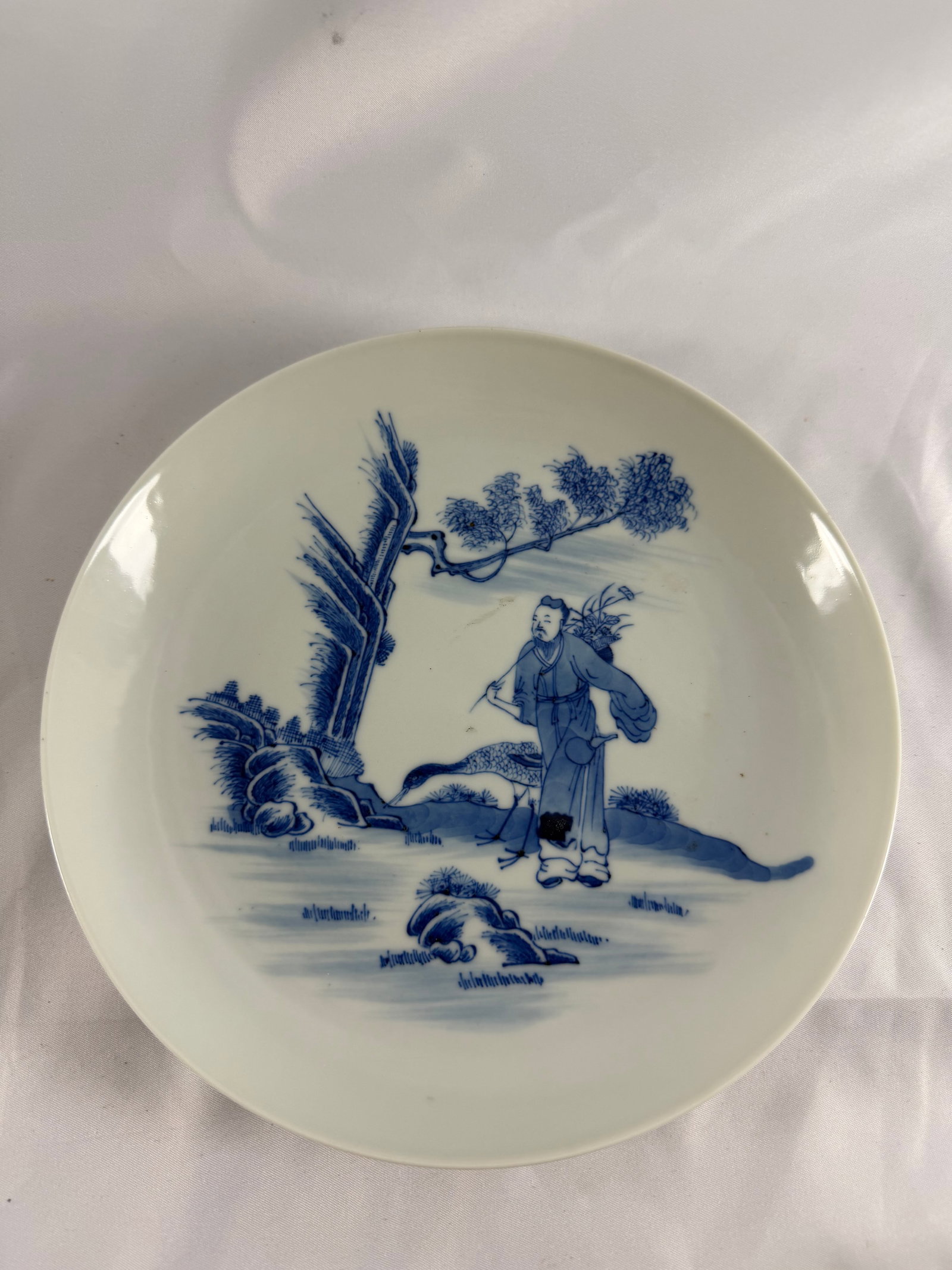 Chinese blue and white farmer Porcelain China plate mark: Size: 8.1 inches/ 20.5 cm. Provenance: From Philadelphia PA collector. We can offer Affordable, Reliable packing and shipping to all over the world for most items, generally save 10% than most shipper