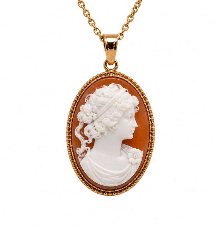 Cameo Style Necklace C (1 of 1)