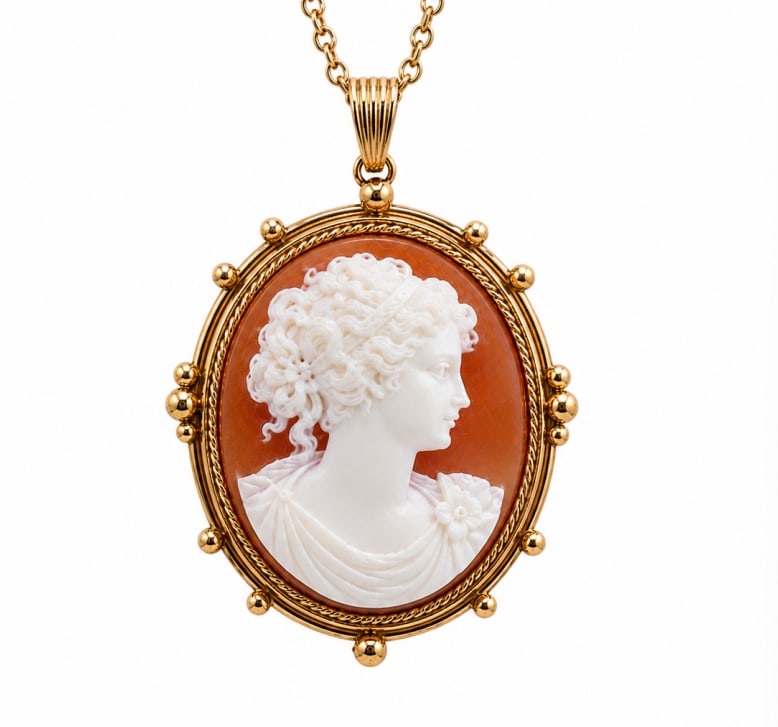 Cameo Style Necklace E (1 of 1)