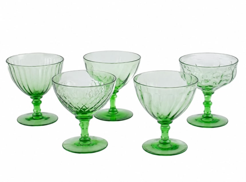 Vintage Glasses Cocktail 5 Set (1 of 1)