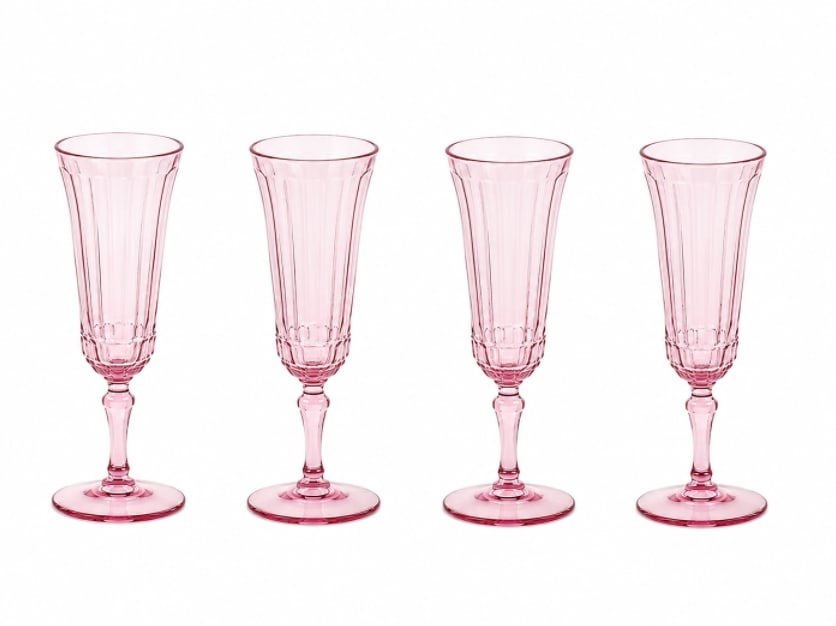 Vintage Pink Glasses Cocktail 4 Set: Size: 6 inch. Provenance: From Edison NJ collector. Preview Day: Preview open On Jun 13th Sat 10AM-4 PM, welcome. We can offer Affordable, Reliable packing and shipping to all over the world for most 