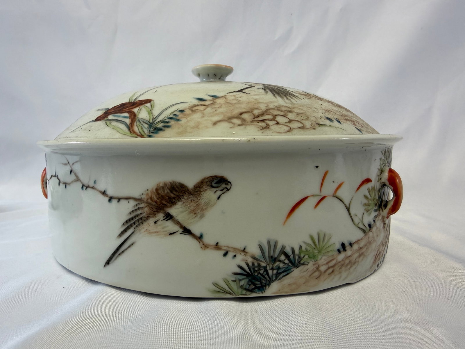 Chinese Famille Rose Eagle Porcelain China Lid Pot (1 of 12)