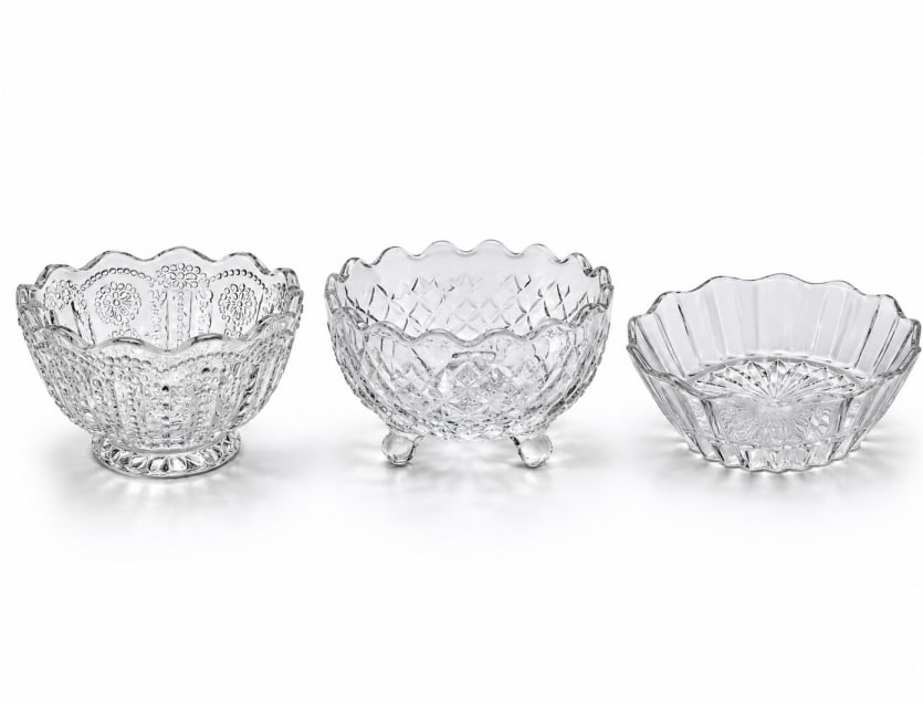 3 American Clear Glass Bowls (1 of 1)