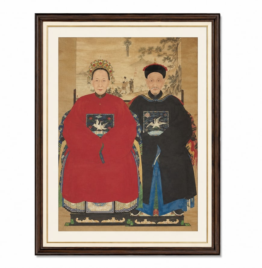 Chinese Ancestor Portrait Painting Framed (1 of 1)