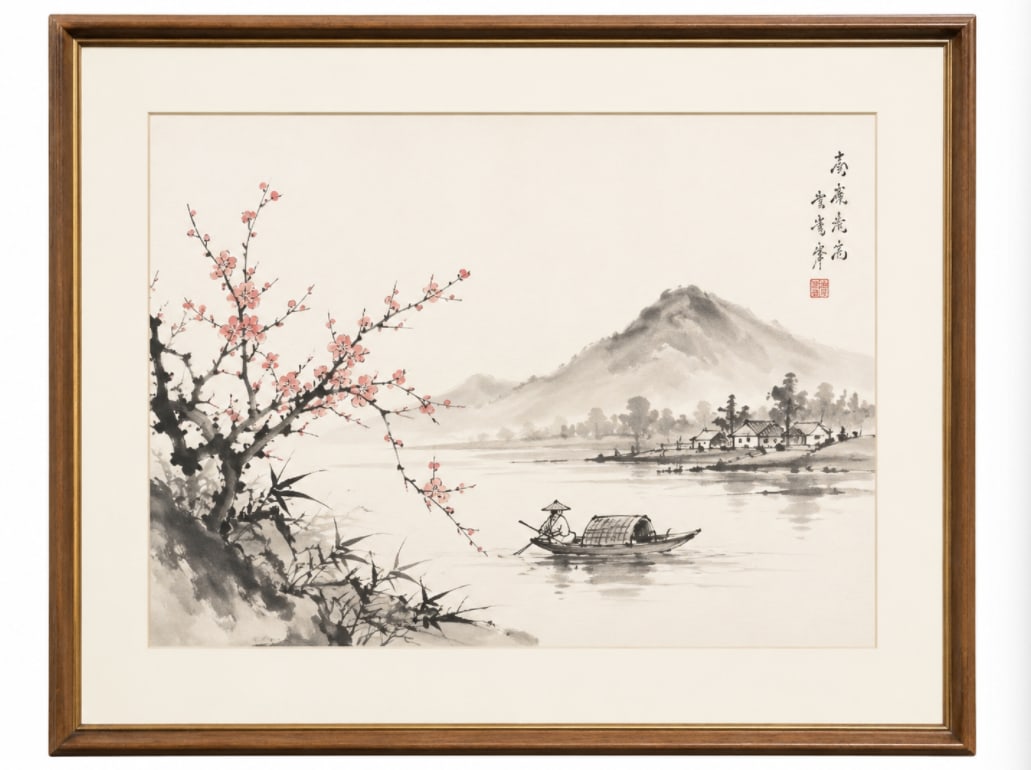 JAPANESE WATERCOLOR PAINTING: Size: 9X13 inch. Provenance: From Baltimore MD collector. Preview Day: Preview open On Jun 13th Sat 10AM-4 PM, welcome. We can offer Affordable, Reliable packing and shipping to all over the world for