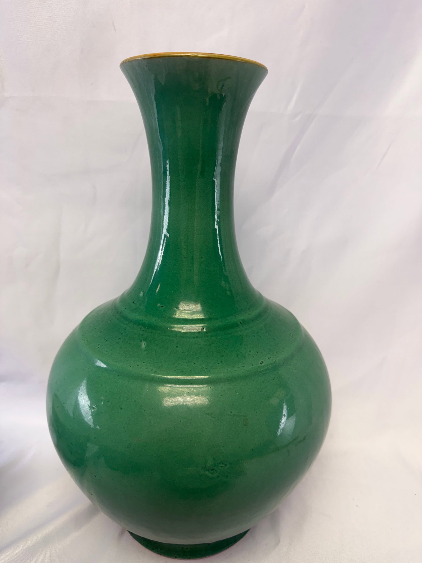 Large Chinese Green Ice Crack Porcelain China Vase (1 of 6)