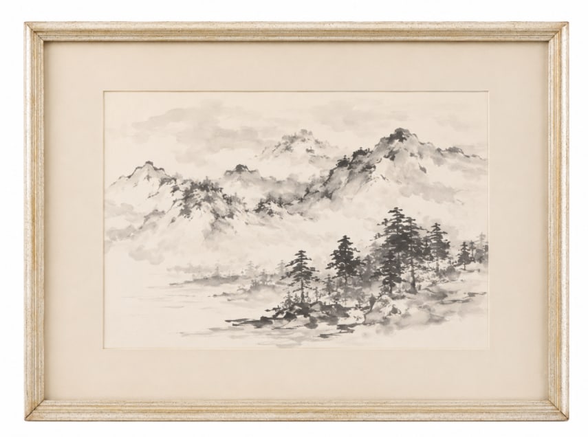JAPANESE WOODBLOCK PRINT WATERCOLOR: Size: 15.5x21 inch. Provenance: From West Chester PA collector. Preview Day: Preview open On Jun 13th Sat 10AM-4 PM, welcome. We can offer Affordable, Reliable packing and shipping to all over the wor