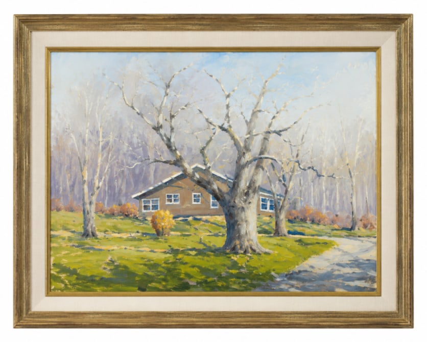 Vintage Oil Painting House Path (1 of 1)