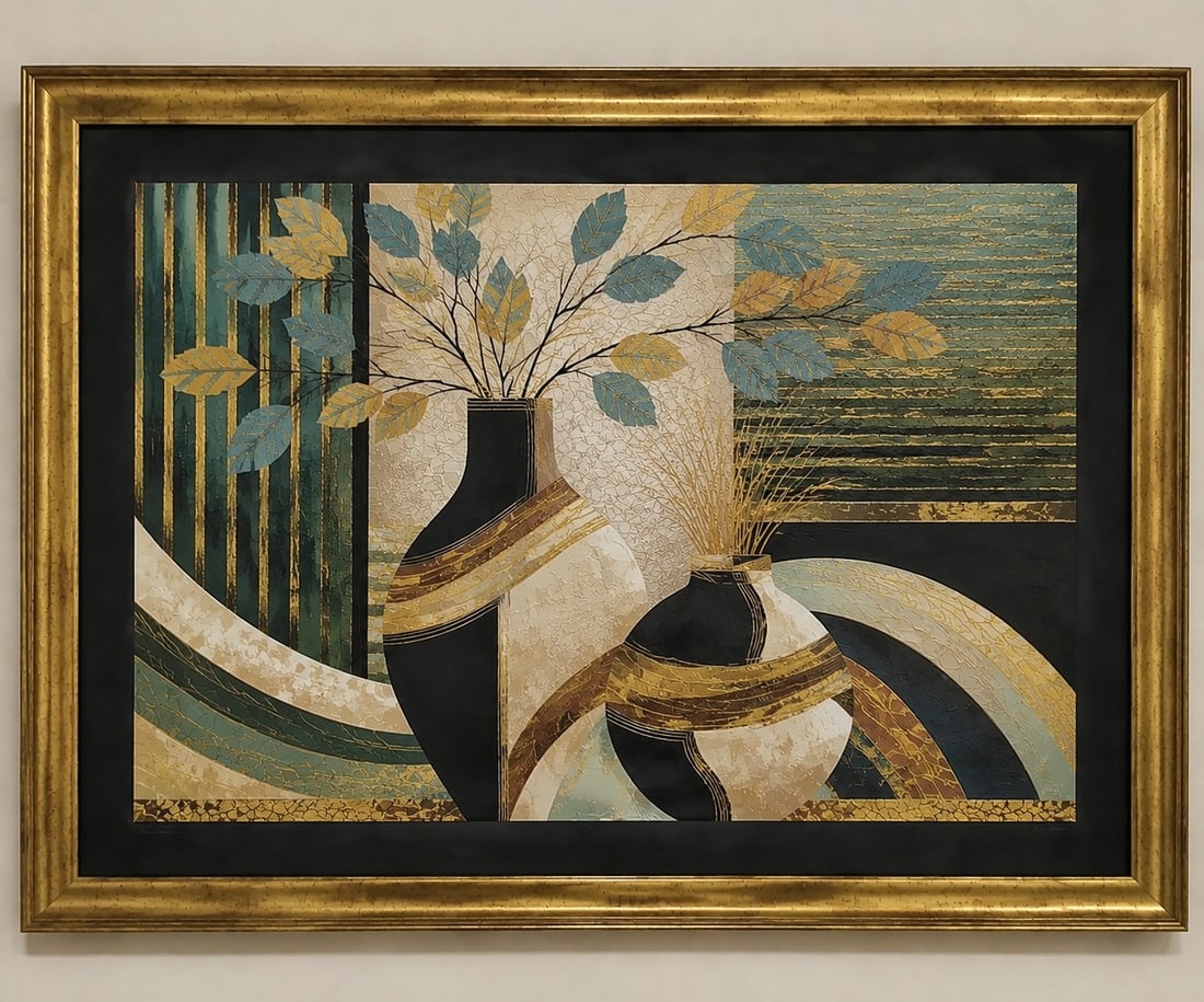 Colorful Framed Print C: Size: 39.5 x 27.5 inch. Provenance: From Newark DE collector. Preview Day: Preview open On Sep 5th Sat 10AM-4 PM, welcome. We can offer Affordable, Reliable packing and shipping to all over the world 