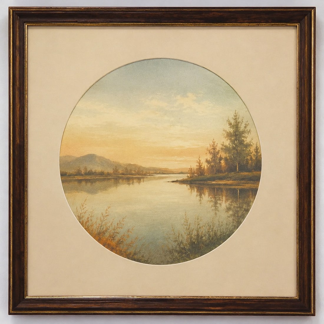 Watercolor on Paper Framed: Size: Framed 12 inch. Provenance: From bear DE collector. Preview Day: Preview open On Sep 5th Sat 10AM-4 PM, welcome. We can offer Affordable, Reliable packing and shipping to all over the world for 