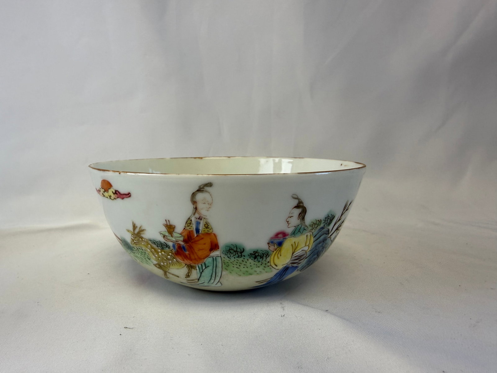 Chinese famille rose porcelain figures China bowl (1 of 13)