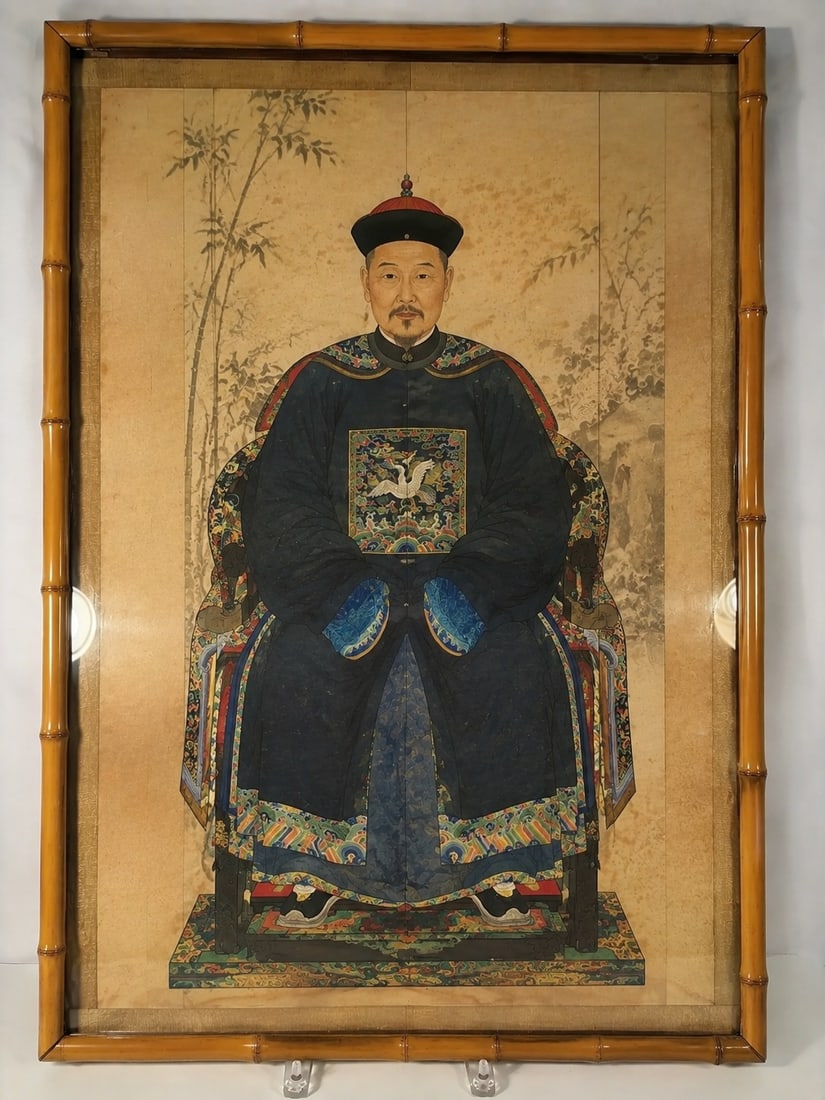 Chinese Ancestor Man Portrait Framed (1 of 1)