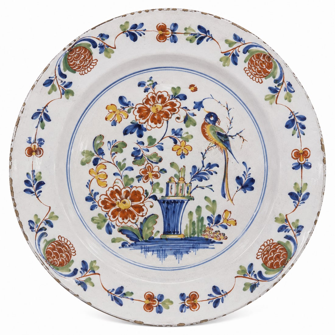 English Porcelain Famille Rose Porcelain Plate (1 of 2)