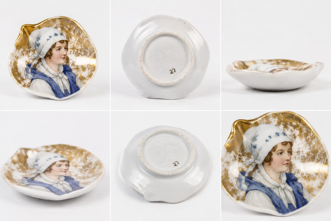 Porcelain Portrait Dish: Size: 3 inch. Provenance: From West Media PA collector. Preview Day: Preview open On Sep 5th Sat 10AM-4 PM, welcome. We can offer Affordable, Reliable packing and shipping to all over the world for mo