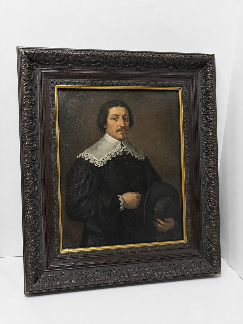 Vintage oil painting Portrait framed (1 of 1)