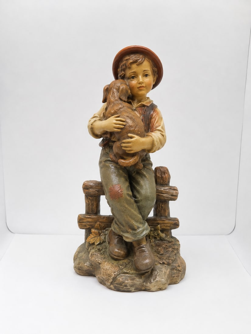 hand painted and painted wood sculpture: Size: 9 inch. Provenance: From Philadelphia PA collector. Preview Day: Preview open On Sep 5th Sat 10AM-4 PM, welcome. We can offer Affordable, Reliable packing and shipping to all over the world for 