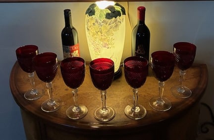 Red wine glasses (7)