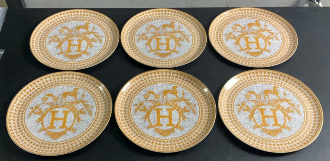(6) Hermes Mosaique Au 24 Tart Platters (1 of 4)