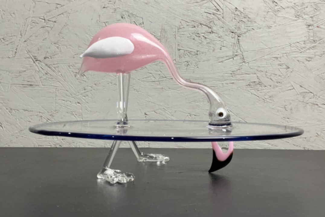 Massimo Lunardon Flamingo Splash Tray: Buyer Premium 10% BP MFG Massimo Lunardon Flamingo Splash Tray Size (WDH) 12"W Located in: Chattanooga, TN The Flamingo Splash Tray designed by Massimo Lunardon is handcrafted in Italy by skilled arti