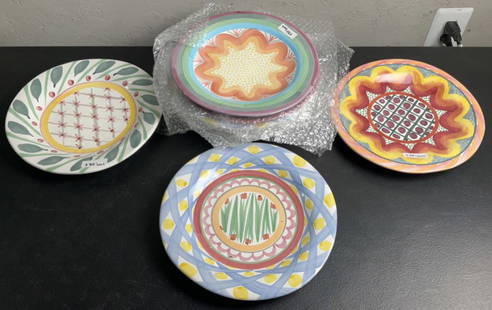 (8) MacKenzie-Childs Dinner Plates: Buyer Premium 10% BP MFG MacKenzie-Childs Dinner Plates Located in: Chattanooga, TN *Sold As Is Where Is* 1305