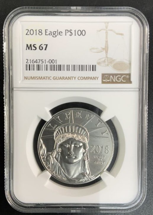 2018 US $100 1oz Platinum Eagle MS67 (1 of 4)