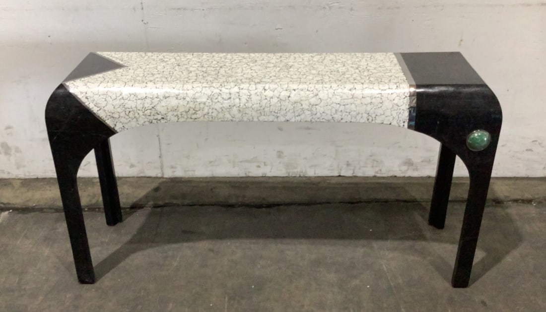 Oggetti Tavola Console Table: Buyer Premium 10% BP MFG Oggetti Tavola Console Table Size (WDH) 4?6"W x 15-3/4?D x 29?H Located in: Chattanooga, TN *Sold as is Where is* 2041 K-FLOOR TO L-FLOOR