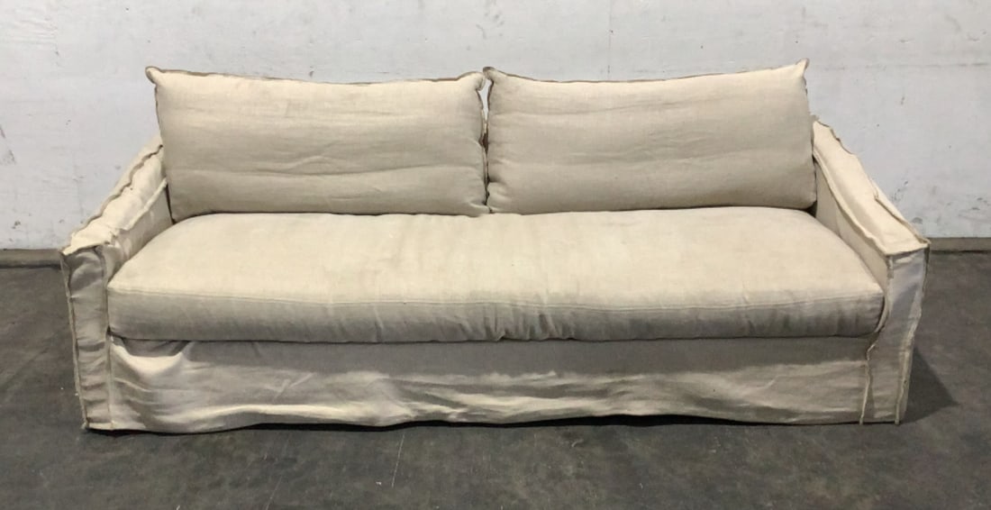 Sofa: Buyer Premium 10% BP Sofa Size (WDH) 8'W x 43"D x 29"H Located in: Chattanooga, TN *Sold as is Where is* 2046 M-FLOOR TO K-FLOOR