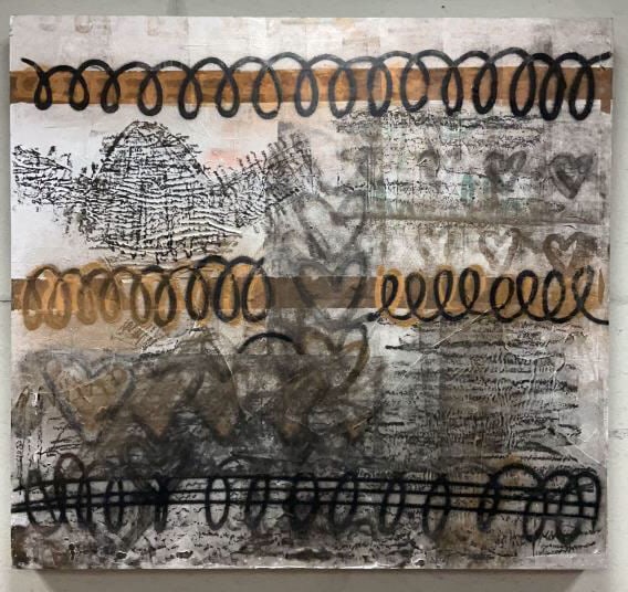 Harif Guzman (Venezuelan, b 1975) Mixed Media: Buyer Premium 10% BP MFG Harif Guzman (Venezuelan, b 1975) Mixed Media Size (WDH) 52"Wx3-5/8"Dx4'H Located in: Chattanooga, TN **This lot is required to be shipped via 3rd party shipper due to its fra