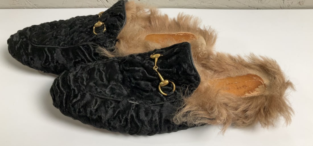 Gucci Shearling & Fur Princetown Mule (1 of 6)